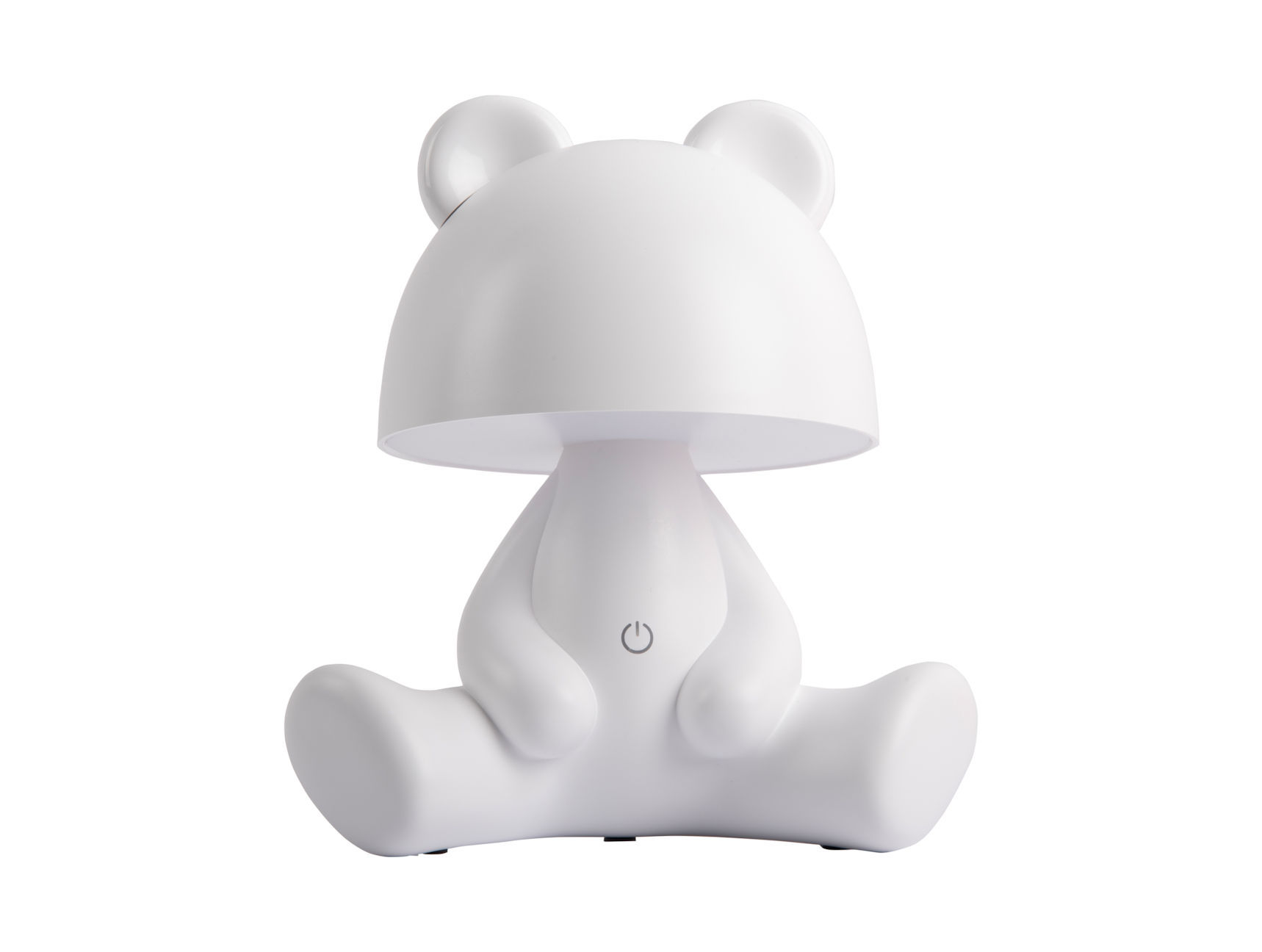 Bear  - balta lādēta galda lampa; (maksāt maks. 8 stundu laikā)